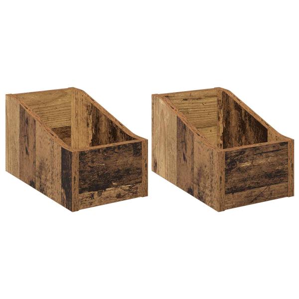 LP Plattenbox 2 stk. Altholz 18 x 32 x 18 cm Holzwerkstoff