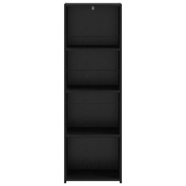 Highboard Schwarz Eichen-Optik 40 x 41 x 124 cm Holzwerkstoff