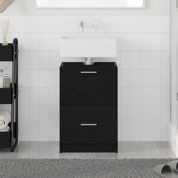 ARDEBO.de - Badezimmerschrank Schwarz Eichen-Optik 40 x 37 x 59 cm