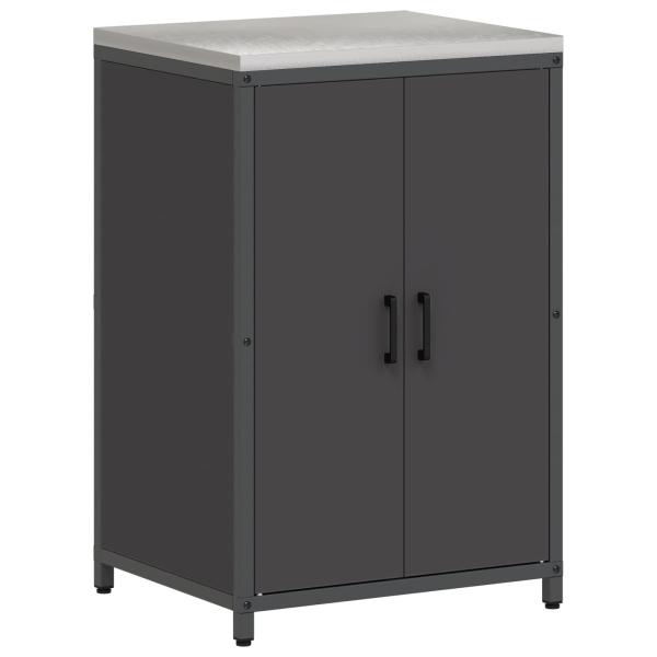 Küchenaufbewahrungsschrank HATTEM Schwarz 60 x 50 x 92 cm Stahl