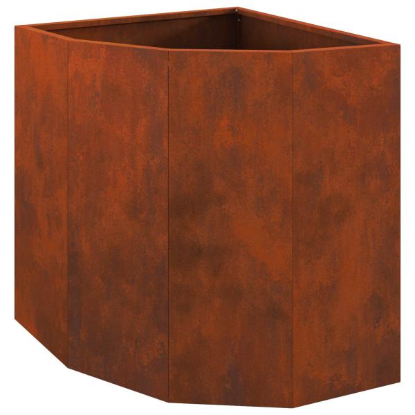 Eckpflanzer Rostoptik 45 x 45 x 50 cm Wetterfeststahl