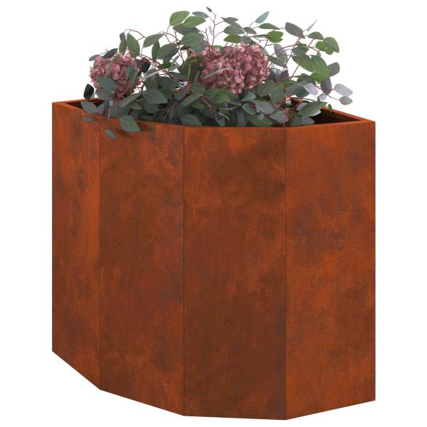 Eckpflanzer Rostoptik 45 x 45 x 50 cm Wetterfeststahl