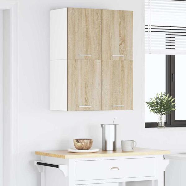 Hängeschrank Sonoma-Eiche und Weiß 60 x 31 x 40 cm