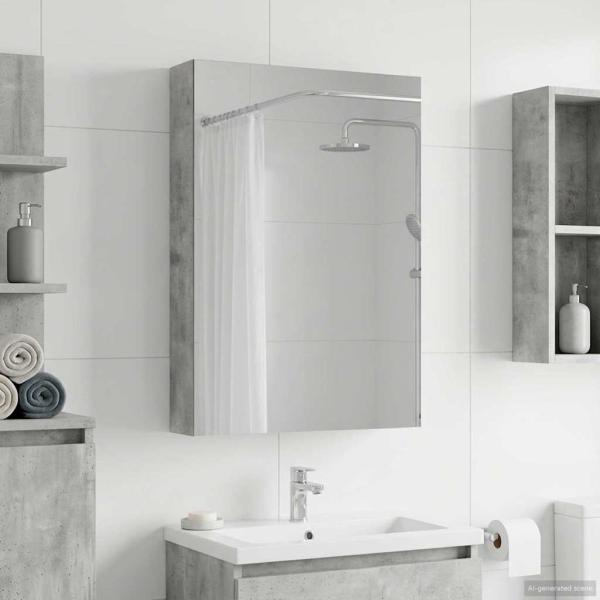 ARDEBO.de - Badezimmerspiegelschrank Beton Grau 40 x 10,5 x 60,5 cm