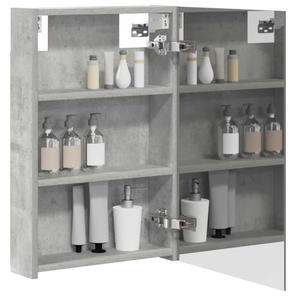 Badezimmerspiegelschrank Beton Grau 40 x 10,5 x 60,5 cm