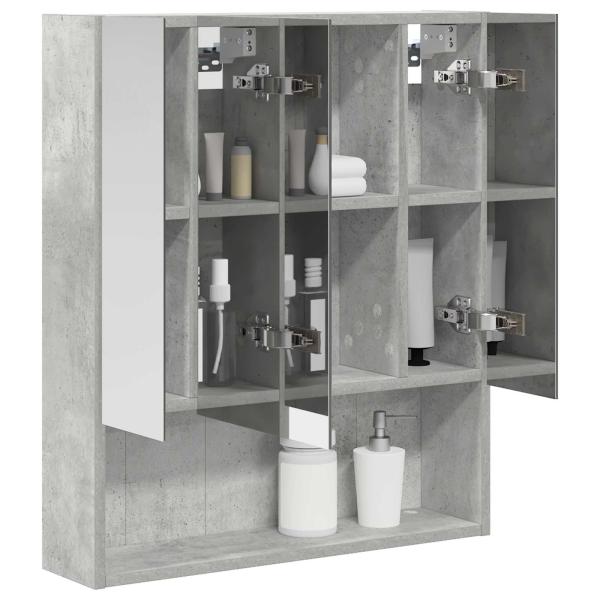 Badezimmerspiegelschrank Betongrau 60 x 14,5 x 70 cm