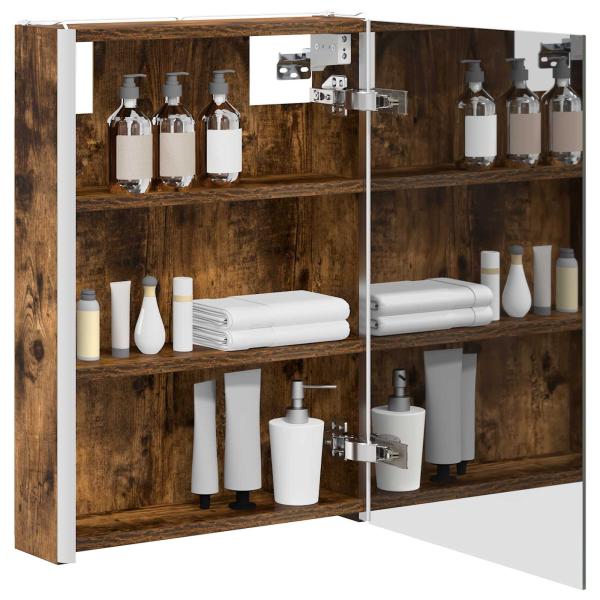 Badezimmerspiegelschrank Geräucherte Eiche 43 x 11,5 x 60,5 cm