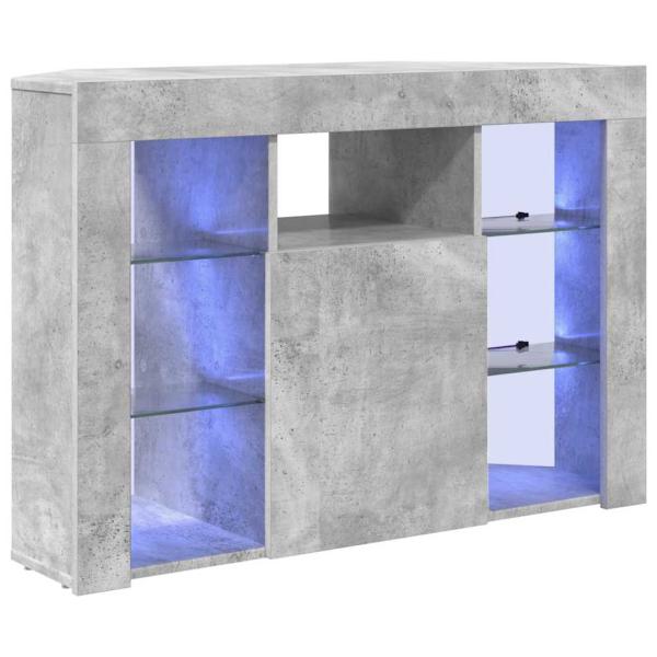 Eck-LED-TV-Schrank 100x40x68cm Beton Grau Holzwerkstoff