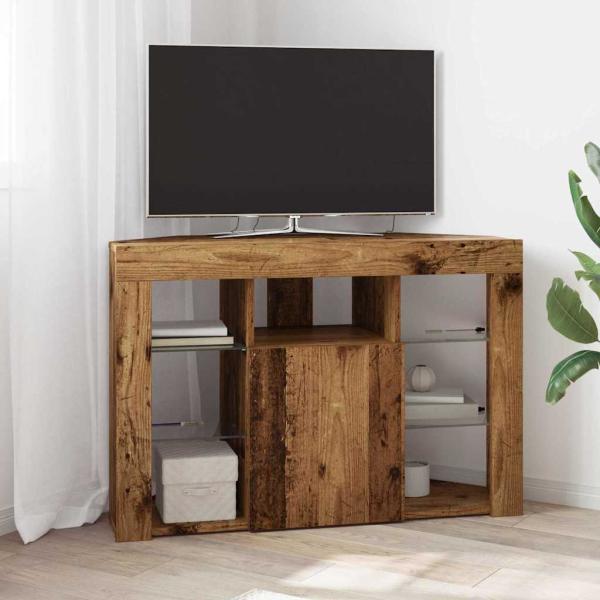 ARDEBO.de - Eck-LED-TV-Schrank 100x40x68cm Altholz Holzwerkstoff