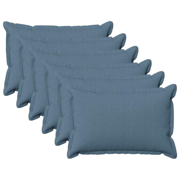 ARDEBO.de - Kissen 6 stk. HOUTEN Jeans blau 30 x 50 cm Kunstleinen