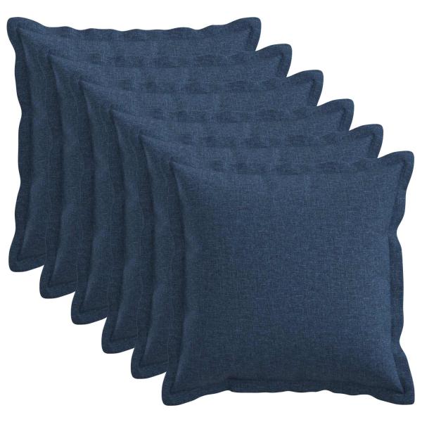 Wurfkissen 6 stk. HOUTEN Blau 45 x 45 cm Kunstleinen