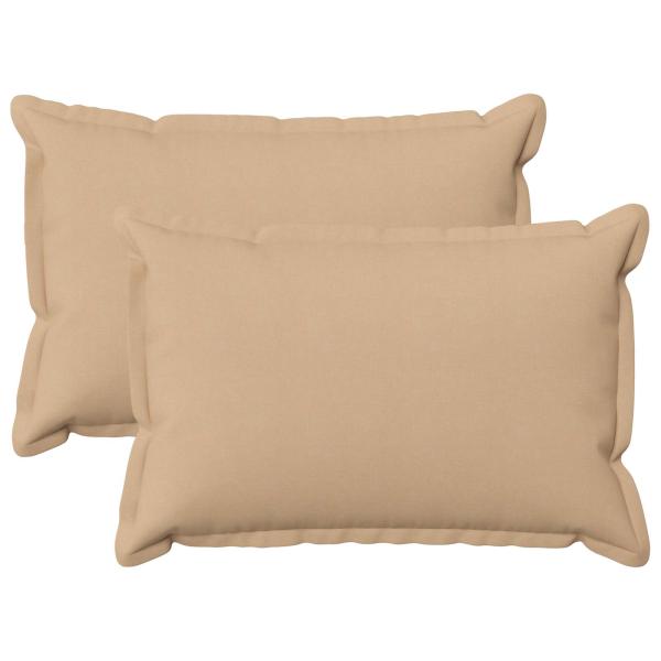 ARDEBO.de - Kissen 2 stk. HOUTEN Creme 50 x 80 cm Kunstleinen