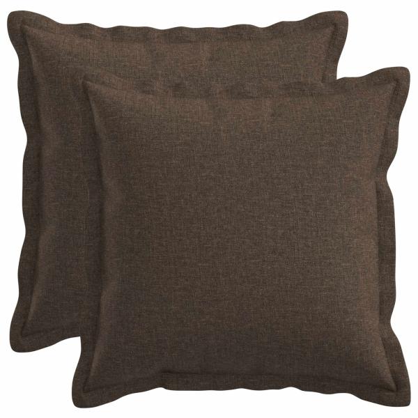 Kissen mit Kissen HOUTEN 2 Stk. Taupe Kunstleinen