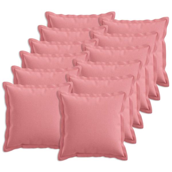 ARDEBO.de - Kissen 12 stk. HOUTEN Rosa 45 x 45 cm Kunstleinen