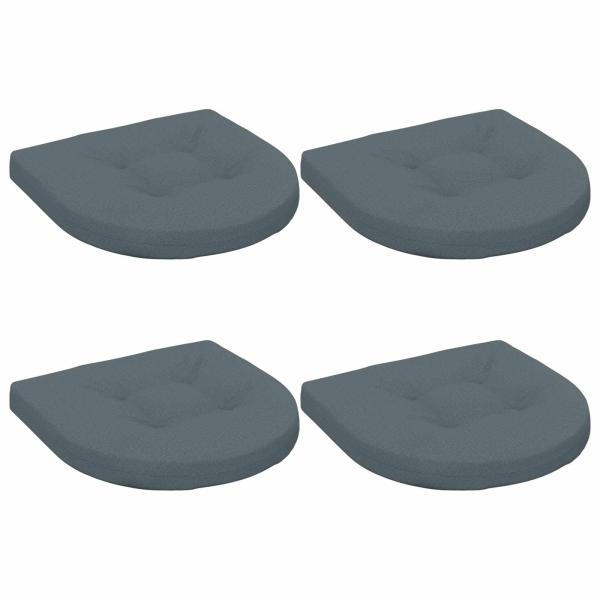 4-teilige Sitzkissen 4 stk. 100 % Polyester Blau 40 x 40 x 5 cm