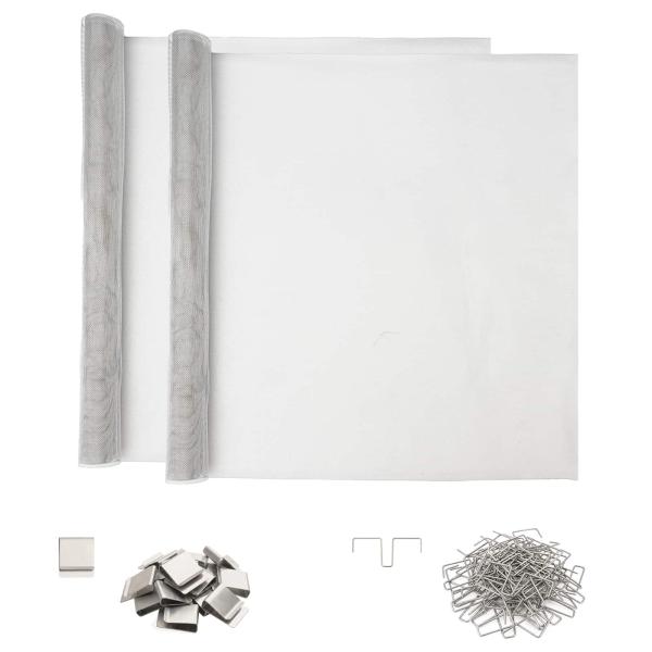 Lichtschachtabdeckung mit Clips 2 stk. 70 x 130 cm Aluminium