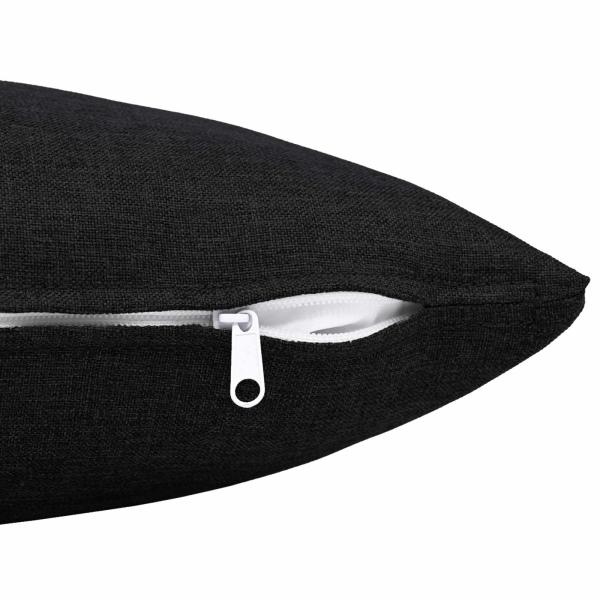 Wurfkissen 2 stk. HEERLEN Schwarz 40 x 145 cm Stoff