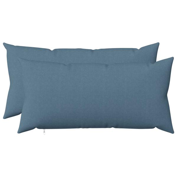 Wurfkissen 2 stk. HEERLEN Jeans blau 40 x 80 cm Stoff