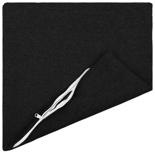 Kissen mit Kissen HEERLEN 2 Stk. Schwarz Stoff