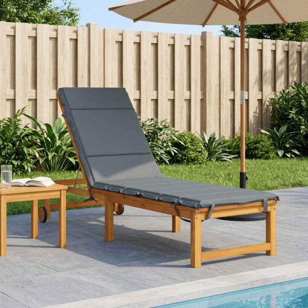 ARDEBO.de - Sonnenliege Kissen GEMERT 100 % Polyester Blau 200 x 50 x 3 cm