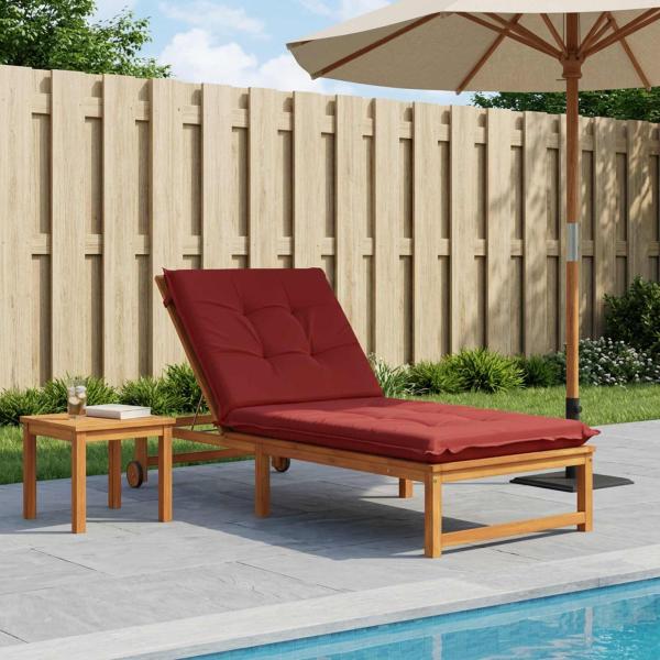 ARDEBO.de - Sonnenliege Kissen GEMERT 100 % Polyester Weinrot