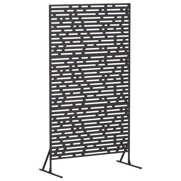 Sichtschutz 100 x 50 x 180 cm Stahl Schwarz
