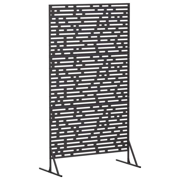 Sichtschutz 100 x 50 x 180 cm Stahl Schwarz