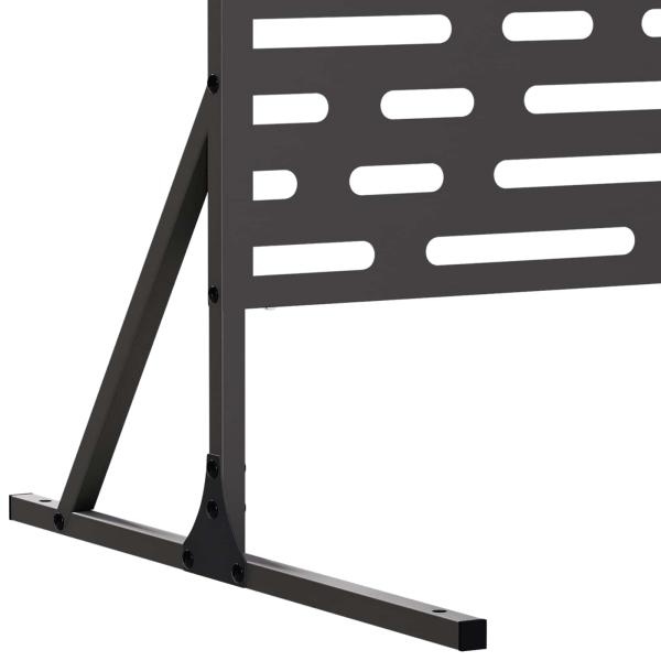 Sichtschutz 100 x 50 x 180 cm Stahl Schwarz