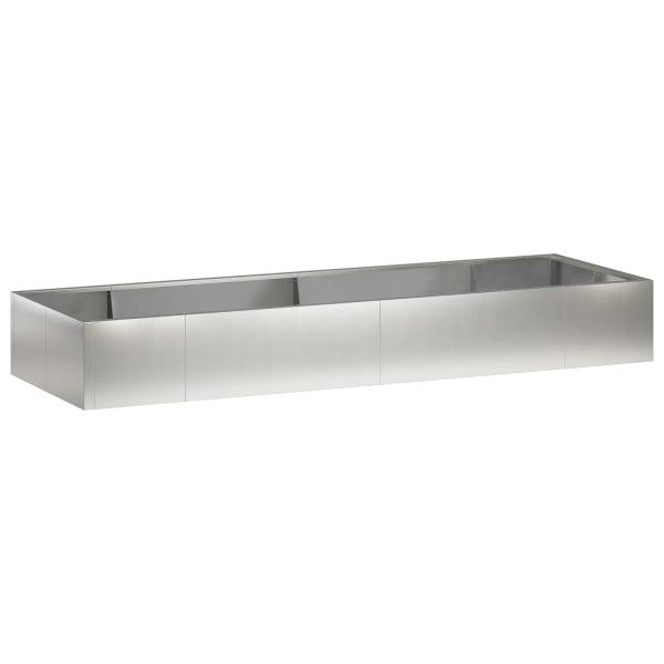 Stützmauer 8 stk. 300 x 100 x 40 cm Edelstahl Silber