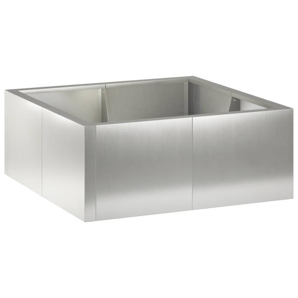 Stützmauer 4 stk. 100 x 100 x 40 cm Edelstahl Silber