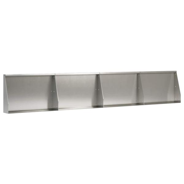 Stützmauer 4 stk. 60 x 12 x 30 cm Edelstahl Silber
