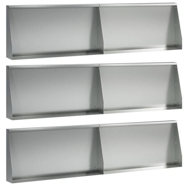 Stützmauer 6 stk. 80 x 12 x 40 cm Verzinkter Stahl Silber