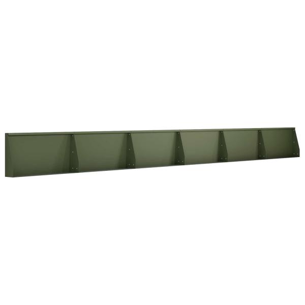 Stützmauer 6 stk. 80 x 12 x 50 cm Stahl Olivgrün