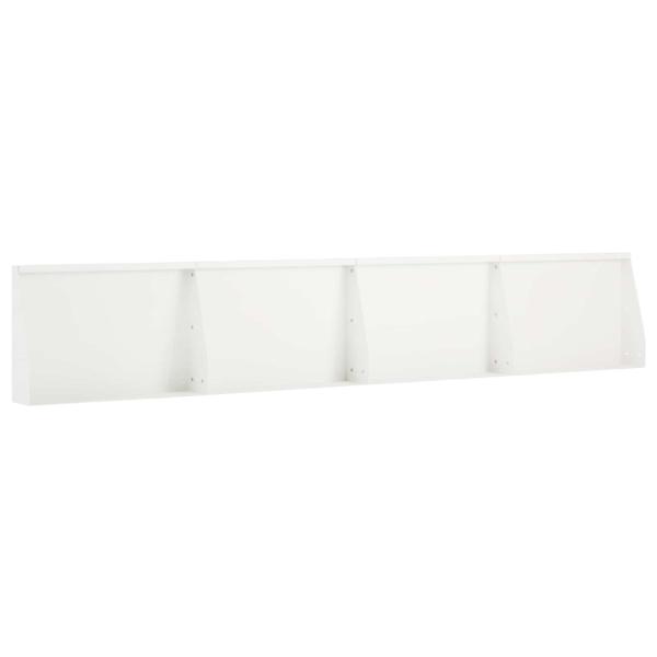 Stützmauer 4 stk. 60 x 12 x 50 cm Stahl Weiß