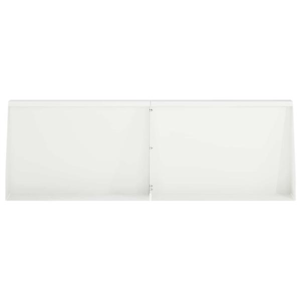 Stützmauer 4 stk. 60 x 12 x 50 cm Stahl Weiß