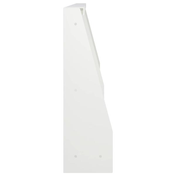 Stützmauer 4 stk. 60 x 12 x 50 cm Stahl Weiß