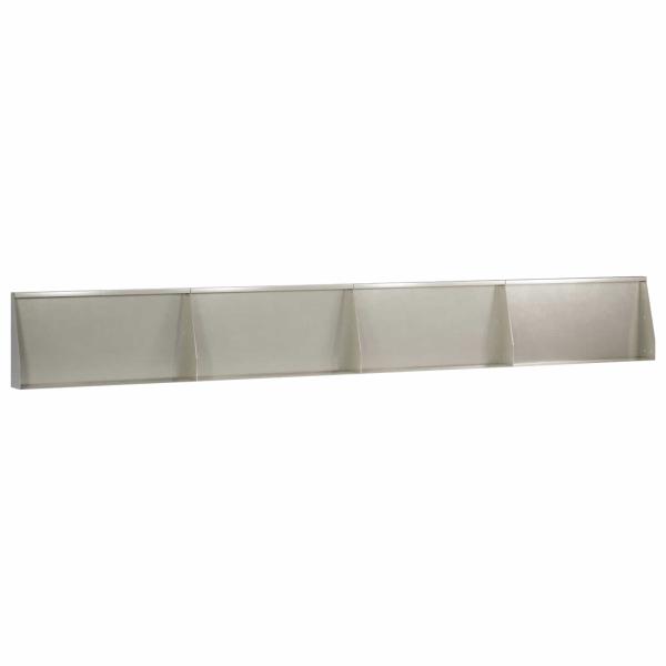 Stützmauer 4 stk. 80 x 12 x 40 cm Edelstahl Silber