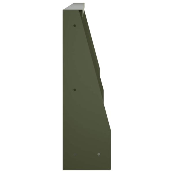 Stützmauer 6 stk. 80 x 12 x 40 cm Stahl Olivgrün