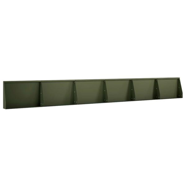 Stützmauer 6 stk. 60 x 12 x 40 cm Stahl Olivgrün