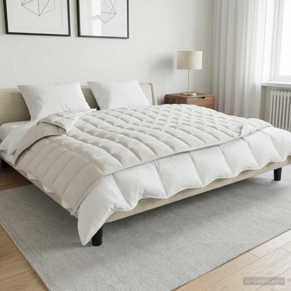 ARDEBO.de - Gewichtsdecke Weiß 150 x 200 cm 11 kg Stoff