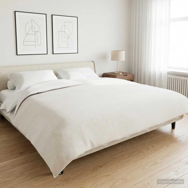 ARDEBO.de - Gewichtsdecke Weiß 200 x 220 cm 9 kg Stoff