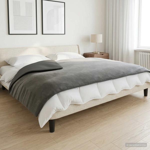 ARDEBO.de - Gewichtsdecke Anthrazit 122 x 183 cm 9 kg Stoff