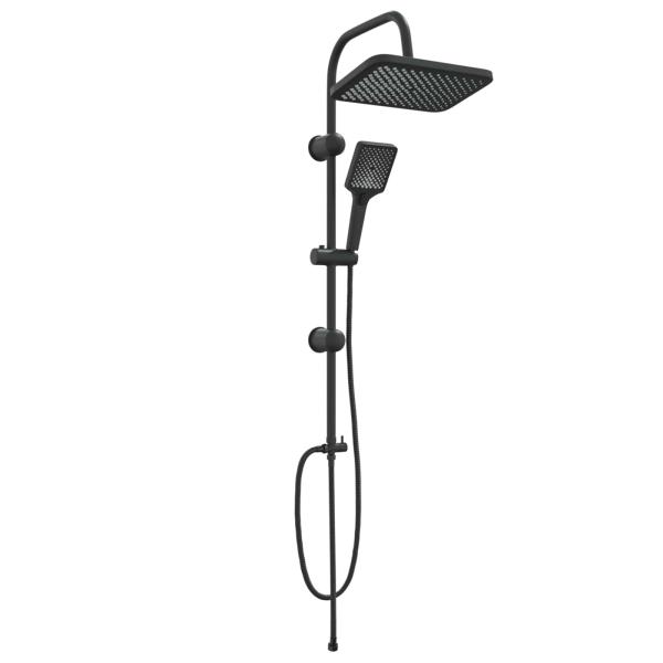 Duschsystem mit Duschkopf Schwarz 48 x 30 x 100 cm Edelstahl