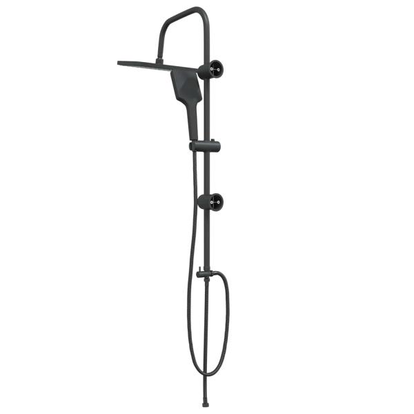 Duschsystem mit Duschkopf Schwarz 48 x 30 x 100 cm Edelstahl