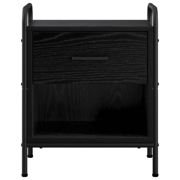 Nachttisch 2 stk. Schwarz Eichen-Optik 40 x 30 x 50 cm