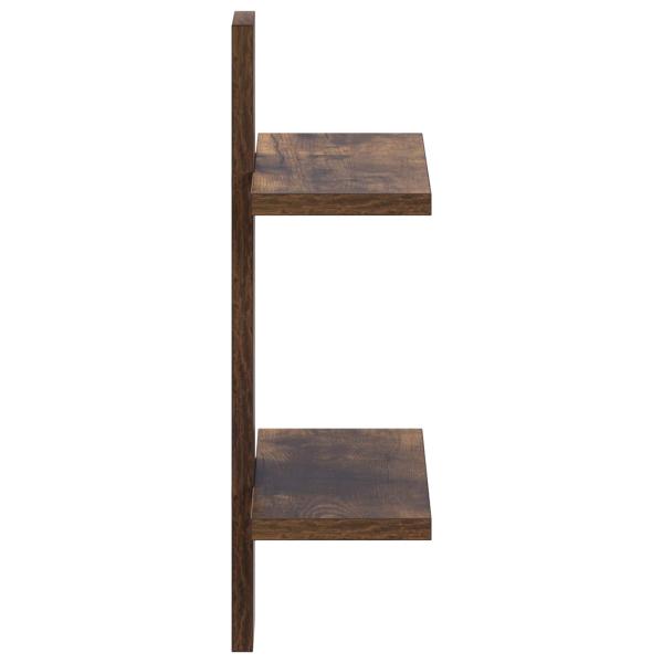 Wandregal Räuchereiche 30 x 13,5 x 43 cm Holzwerkstoff