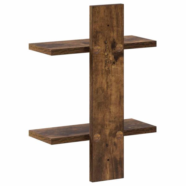 Wandregal Räuchereiche 30 x 13,5 x 43 cm Holzwerkstoff