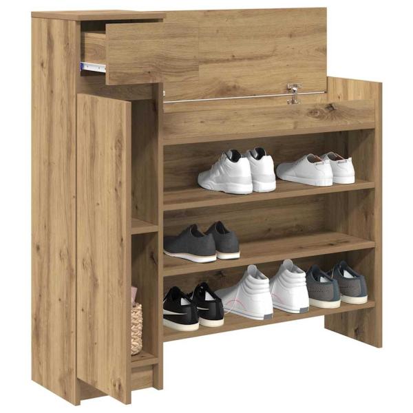 Schuhschrank Artisan-Eiche 100,5 x 28 x 100 cm Holzwerkstoff
