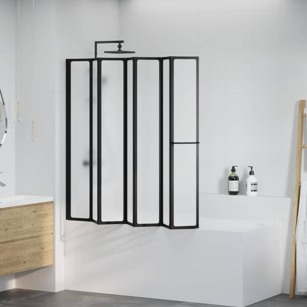 Duschwand Schwarz 168 x 140 cm Aluminium