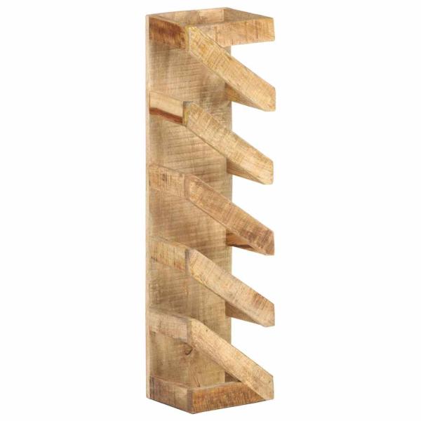 ARDEBO.de - Weinregal für 5 Flaschen Mango Massivholz